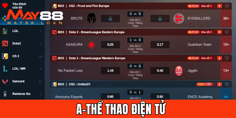 Thể thao điện tử tại sảnh A-Thể thao đang được đầu tư mạnh mẽ