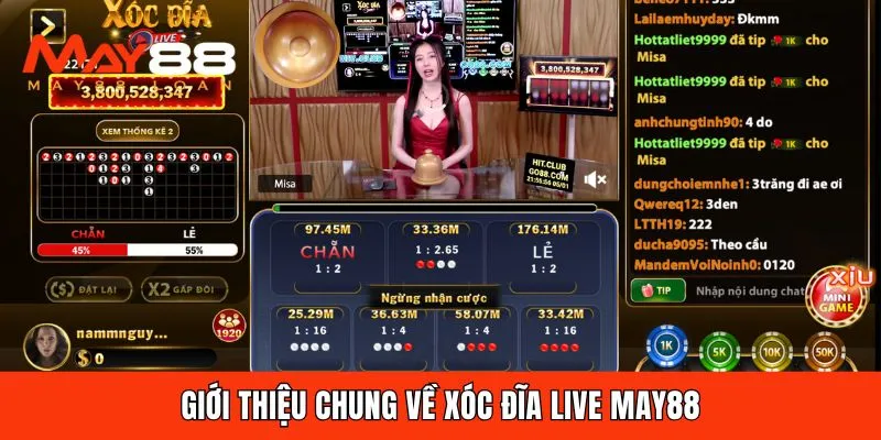 Xóc đĩa live tại May88 mang đến một trải nghiệm chơi game thú vị