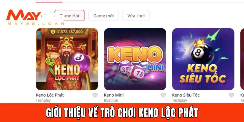 Keno Lộc Phát là một hình thức xổ số tự chọn