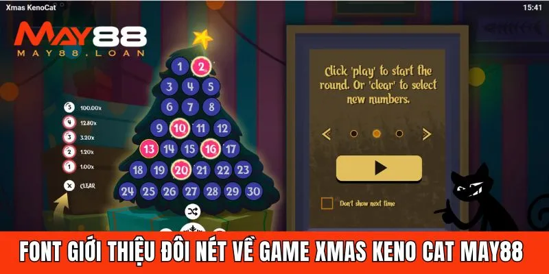 Xmas Keno Cat là một trò chơi hấp dẫn mang đậm không khí mùa đông